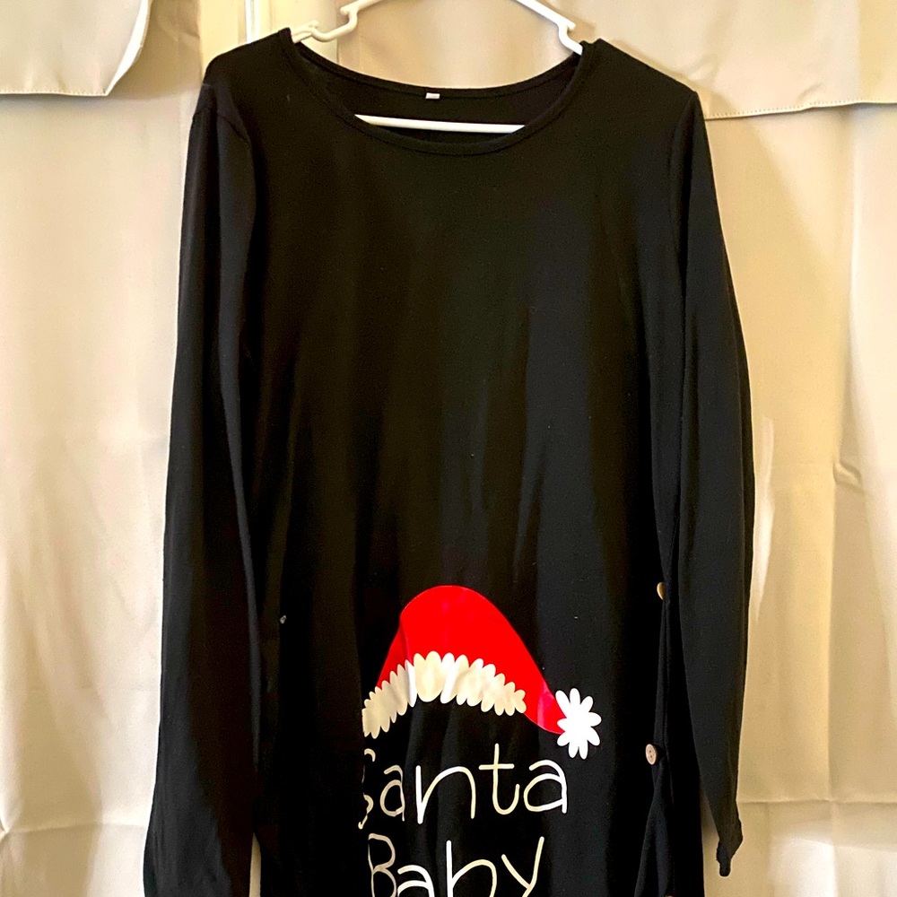 Santa baby maternity dress/shirt
